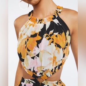 Floral Spring Cut-out Maxi Dress Small